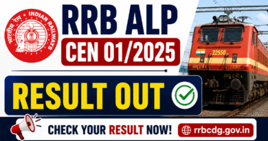 RRB ALP CEN 01/2025 Result Out