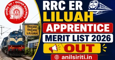 RRC ER Liluah Apprentice Merit list 2026 Out