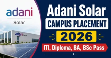 Adani Solar Campus Placement 2026, ITI, Diploma, BA, BSc Pass