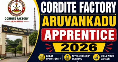 Cordite Factory Aruvankadu Apprentice 2026