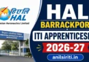 HAL Barrackpore ITI Apprenticeship 2026-27 