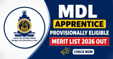 MDL Apprentice Provisional Eligible merit list 2026 out