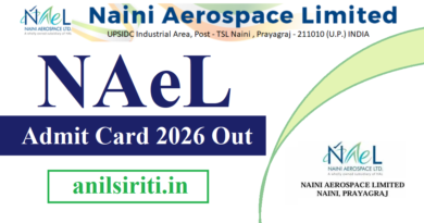 NAeL Non-Executive Admit Card 2026 Out