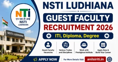 NSTI Ludhiana Guest Faculty Recruitment 2026