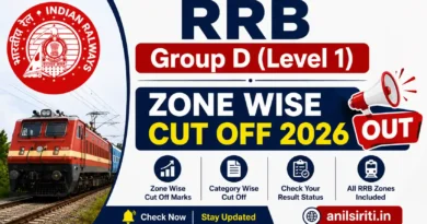 RRB Group D Zone wise cut off 2026 out