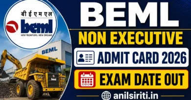 BEML Non Executive Admit Card 2026