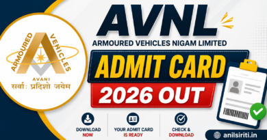 AVNL Admit Card 2026 Official link out