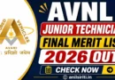 AVNL Junior Technician Final Merit list 2026