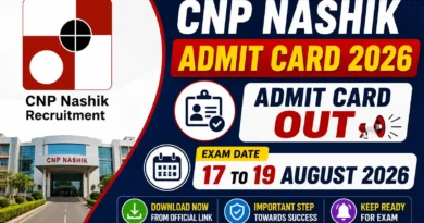 CNP Nashik Admit Card 2026