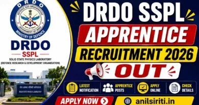 DRDO SSPL Apprentice Recruitment 2026 Out
