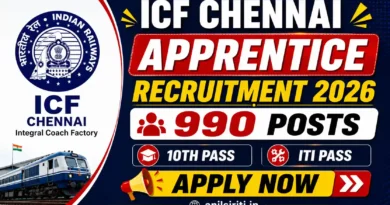 ICF Chennai Apprentice Recruitment 2026 Out