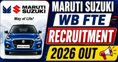 Maruti Suzuki WB FTE Recruitment 2026 Out