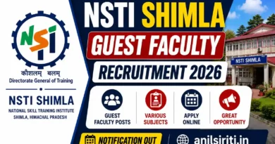 NSTI Shimla Guest Faculty Recruitment 2026