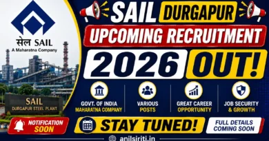 SAIL Durgapur Upcoming Recruitment 2026 Out