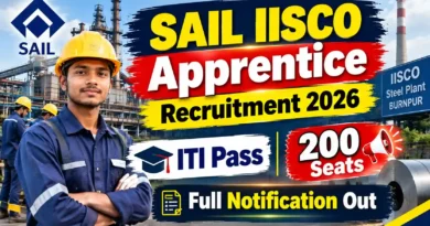 SAIL IISCO Apprentice Recruitment 2026 out