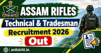 Assam Rifles Technical and Tradesman Recruitment 2026 Out