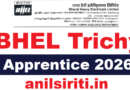 BHEL Trichy Apprentice Recruitment 2026 Out