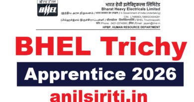 BHEL Trichy Apprentice Recruitment 2026 Out