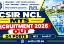 CSIR NCL MTS Recruitment 2026 Out