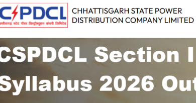 CSPDCL Section II Syllabus 2026 Out