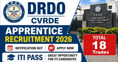 DRDO CVRDE Apprentice Recruitment 2026 Out