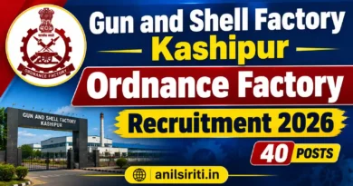 Gun & Shell Factory Kashipur Recruitment 2026