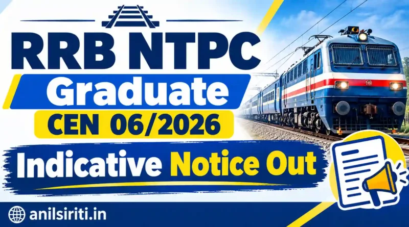 RRB NTPC Graduate CEN 06/2026 Indicative Notice Out