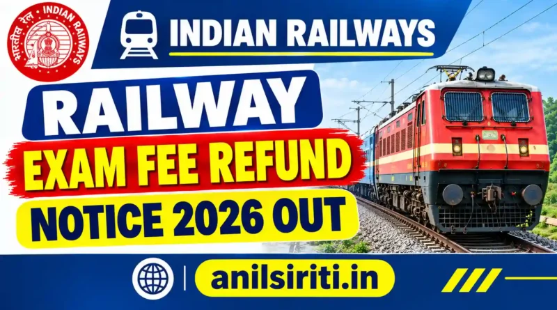 Railway Exam Fee Refund Notice 2026 Out