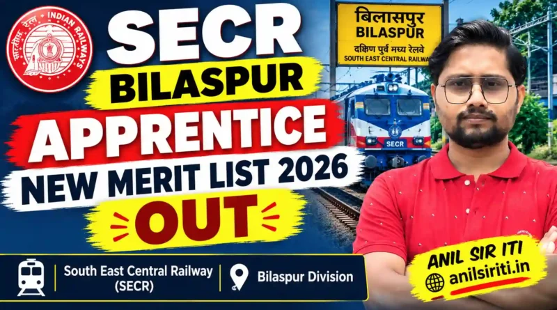 SECR Bilaspur Apprentice New Merit list 2026 Out