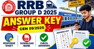 RRB Group D 2025 Answer key release within 3 days