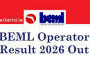 BEML Operator Result 2026 Out