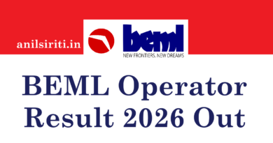 BEML Operator Result 2026 Out