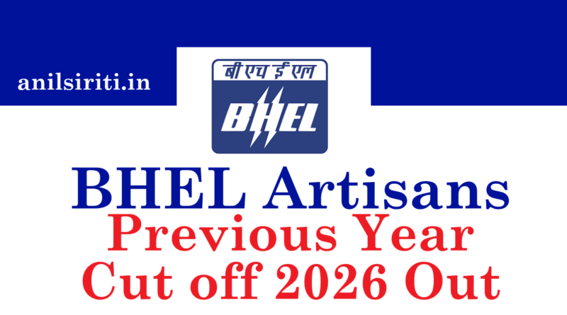 BHEL Artisans Previous Year Cut off 2026