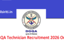 DGQA Technician Recruitment 2026 Out