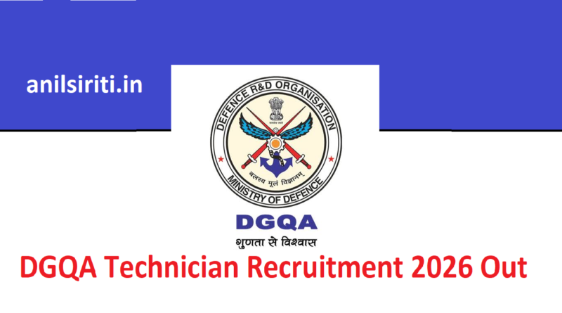 DGQA Technician Recruitment 2026 Out