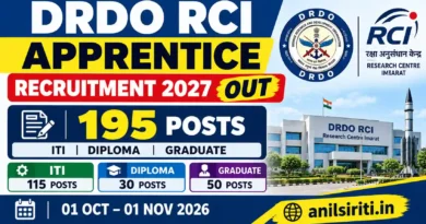 DRDO RCI Apprentice Recruitment 2027 Out