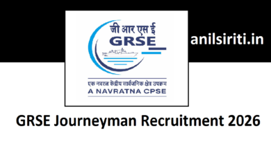 GRSE Journeyman Recruitment 2026 Out