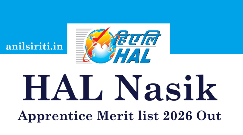 HAL Nasik Apprentice Merit list 2026 Out