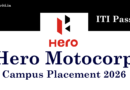 Hero Motocorp Haridwar ITI Campus Placement 2026