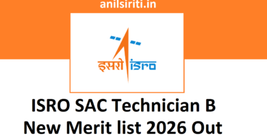 ISRO SAC Technician B New Merit list 2026 Out