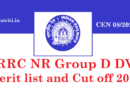 RRC NR Group D 08/2024 DV Merit list and Cut off 2026 Out