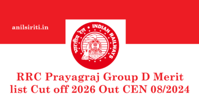 RRC Prayagraj Group D Merit list Cut off 2026 Out CEN 08/2024