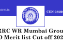 RRC WR Mumbai Group D Merit list Cut off 2026 Out CEN 8/2024